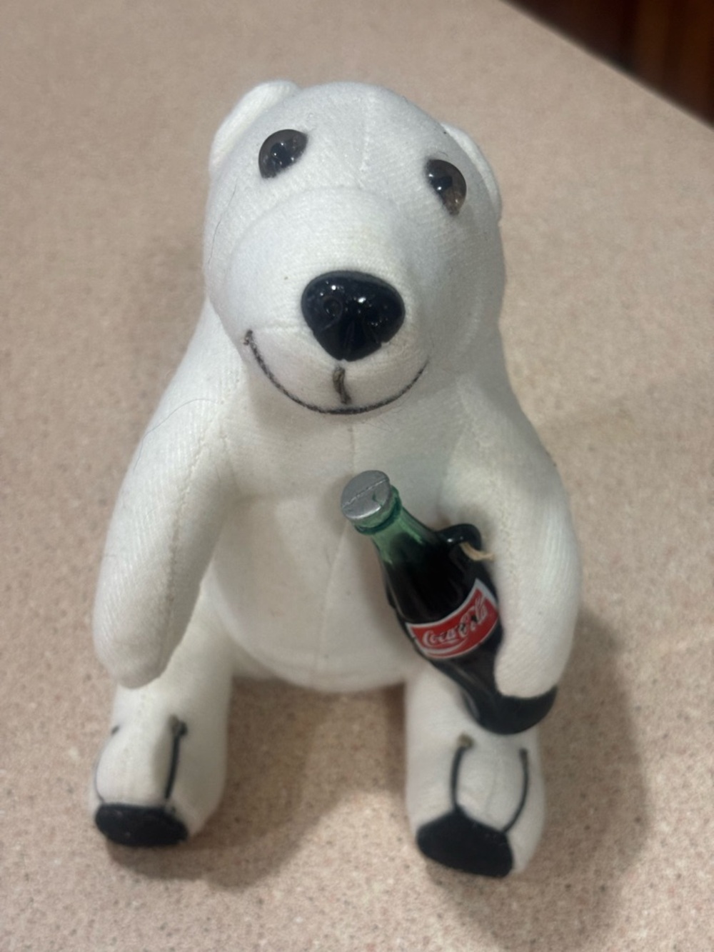 Coca Cola White Plush Polar Bear Vintage
